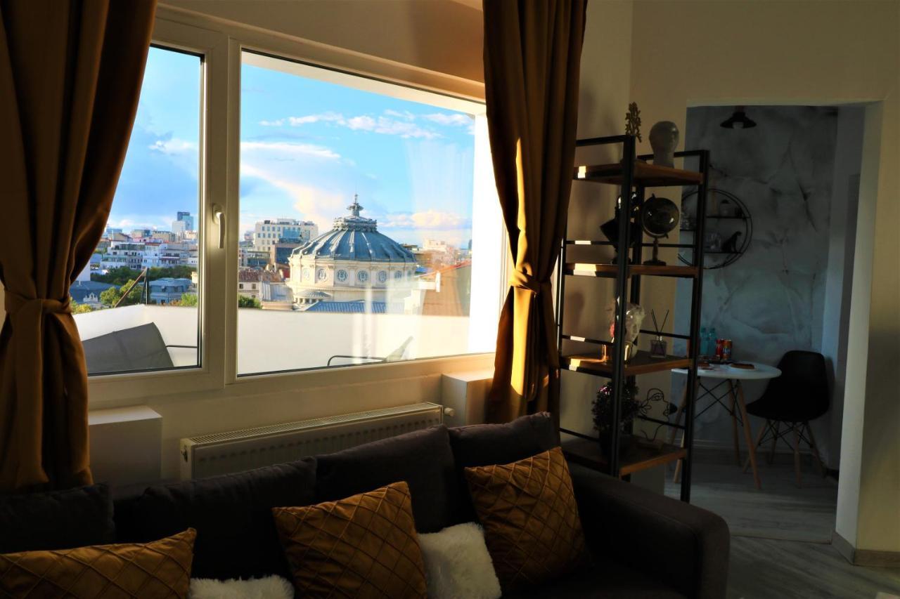 Athenee Palace Apartment - Panoramic View Terrace & Balcony - Free Minibar Bucureşti Ngoại thất bức ảnh